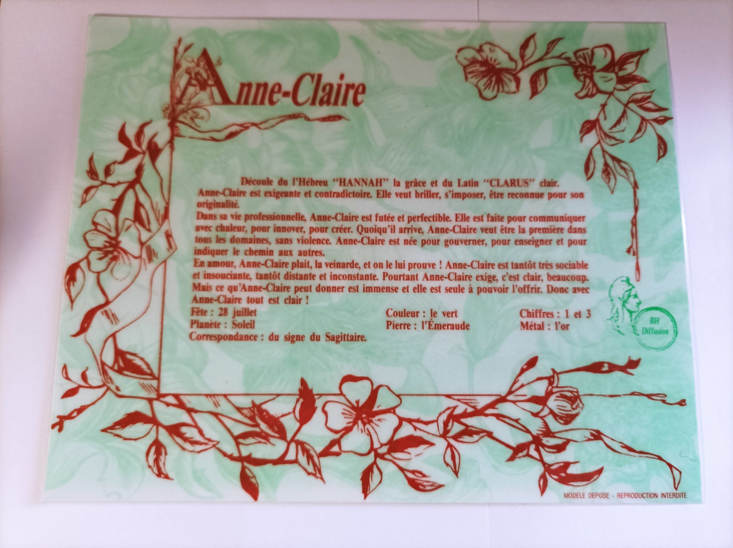 Signification Du Prénom "Anne Claire" V1