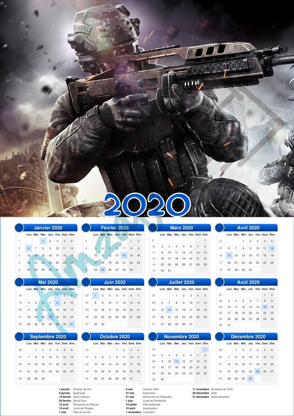 Calendrier collection CALL OF DUTY