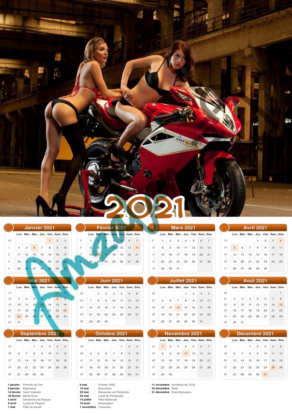 Calendrier collection FEMME SEXY V08