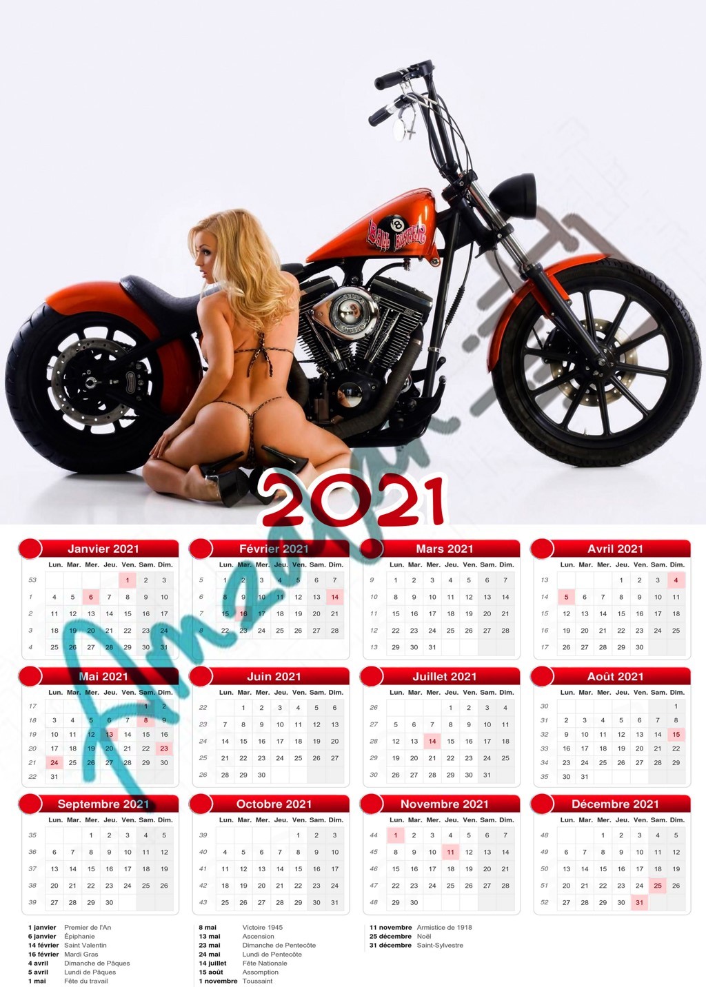 Calendrier collection FEMME SEXY V10