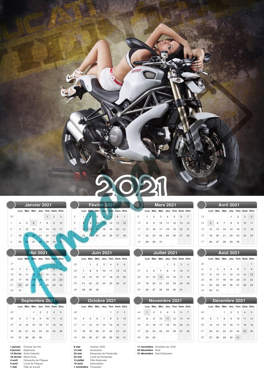 Calendrier collection FEMME SEXY V11