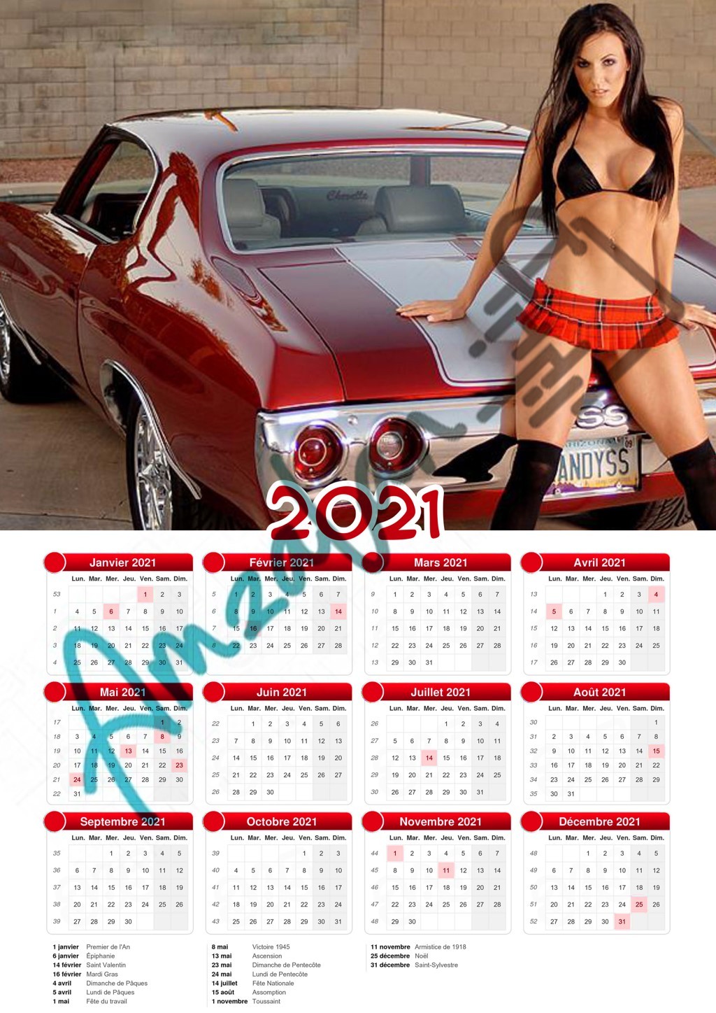 C161-24 calendrier des femmes sexy 2024