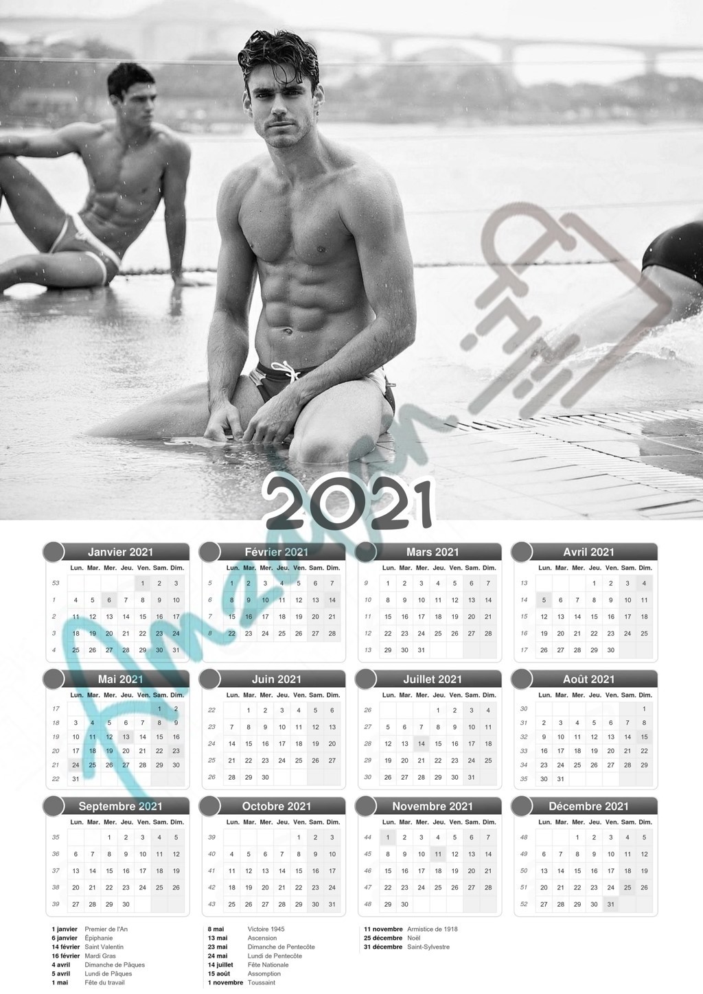 Calendrier collection HOMME SEXY V3