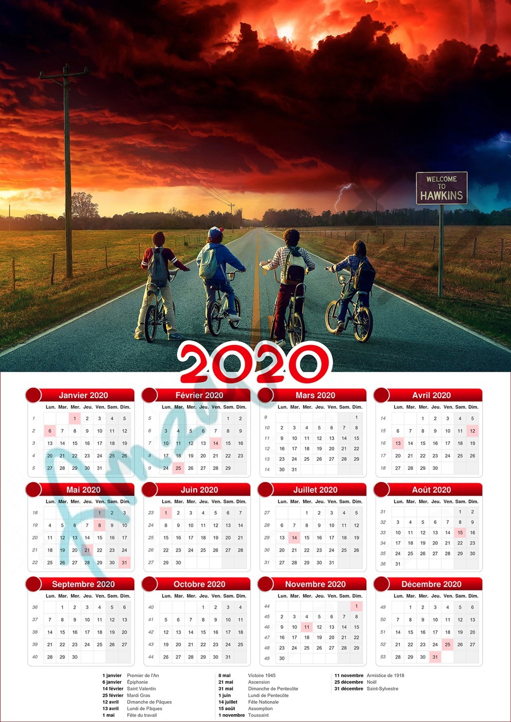 Calendrier collection SERIE STRANGER THINGS V02