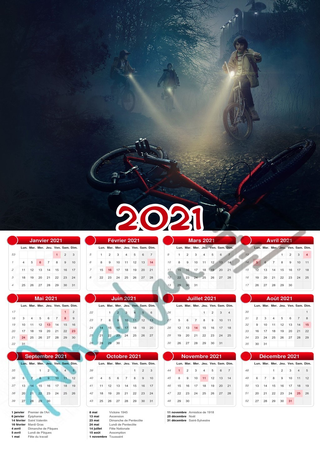Calendrier collection SERIE STRANGER THINGS V3