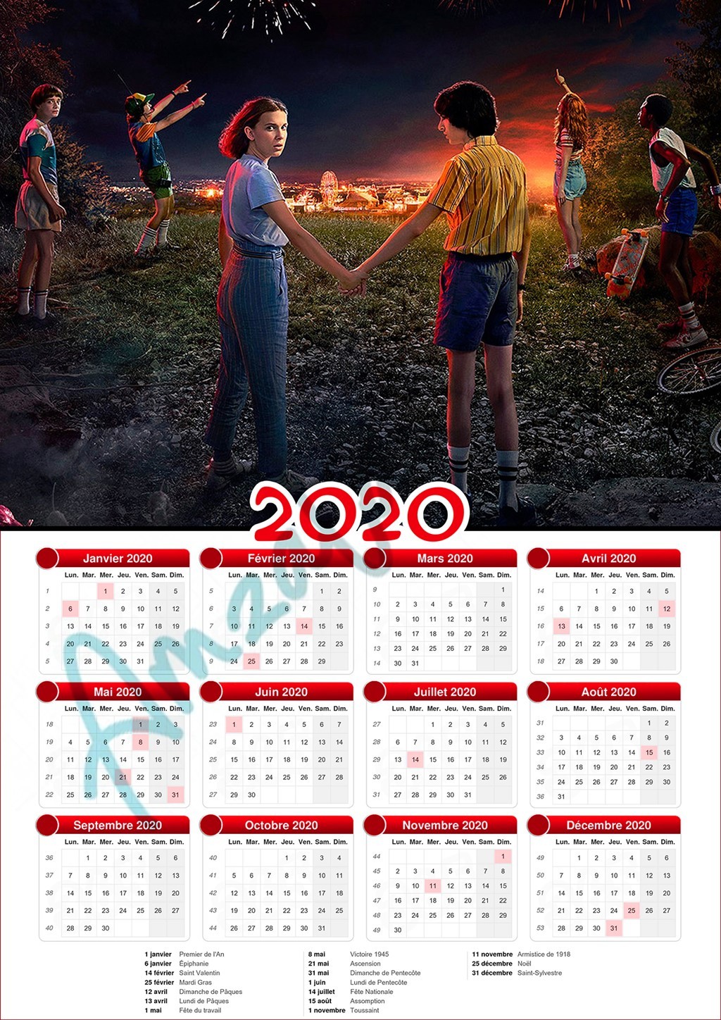 Calendrier collection SERIE STRANGER THINGS V4