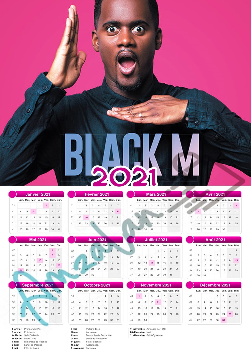 Calendrier collection STAR BLACK M V2
