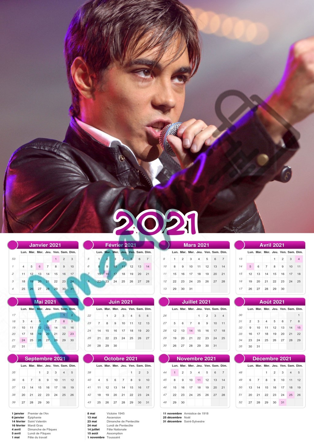 Calendrier collection STAR GREGORY LEMARCHAL V2