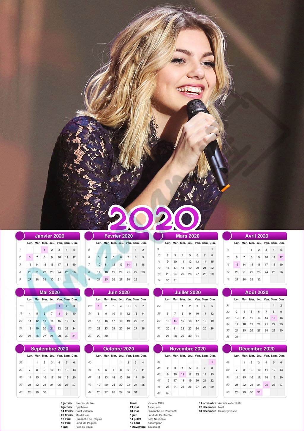 Calendrier collection STAR LOUANE V2