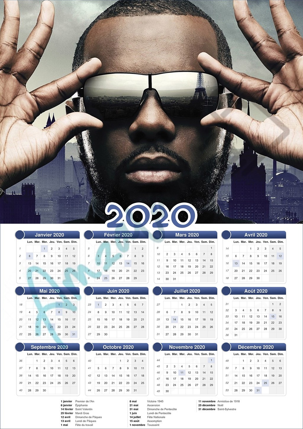 Calendrier collection STAR MAITRE GIMS V1