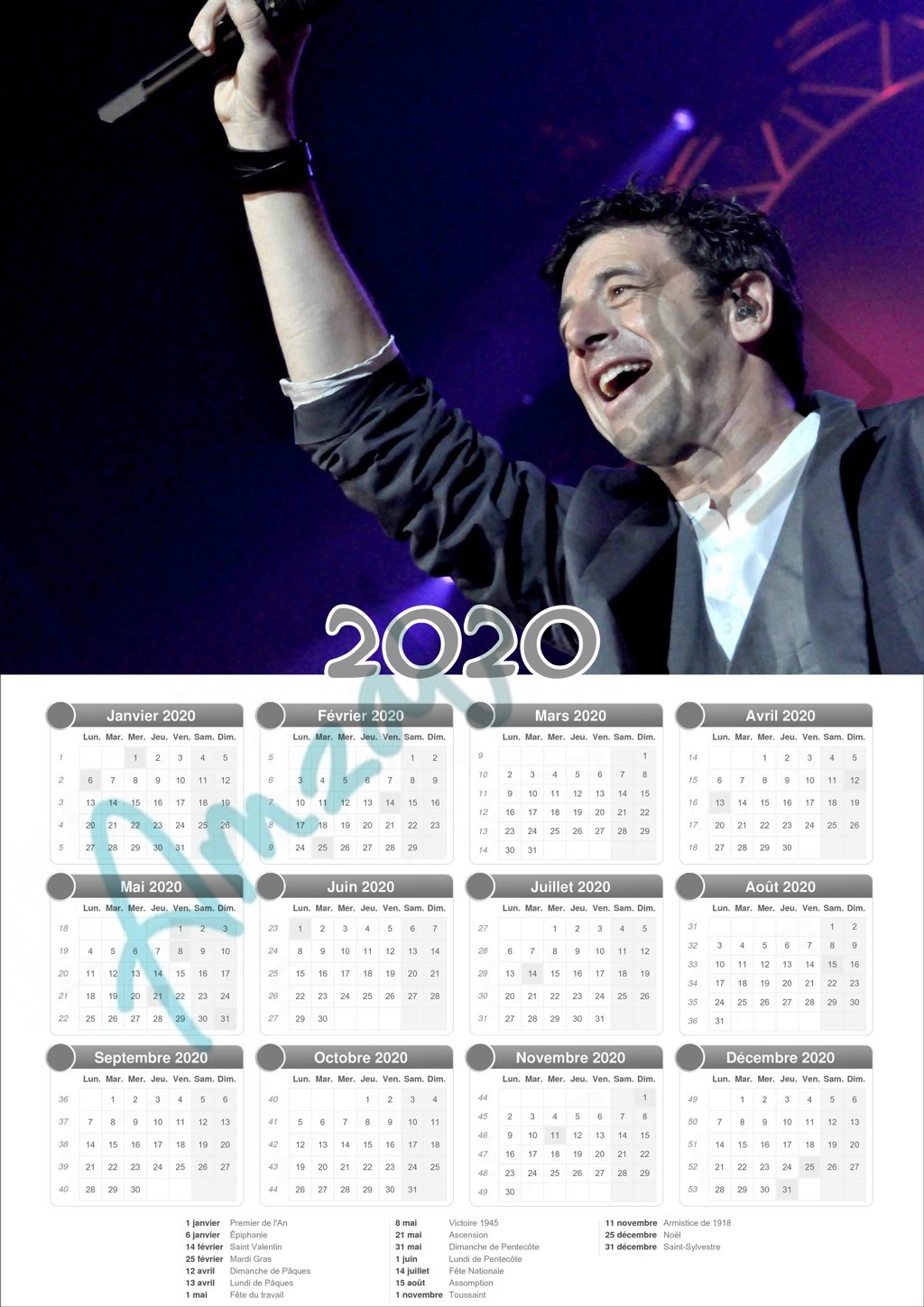 Calendrier collection STAR Patrick Bruel