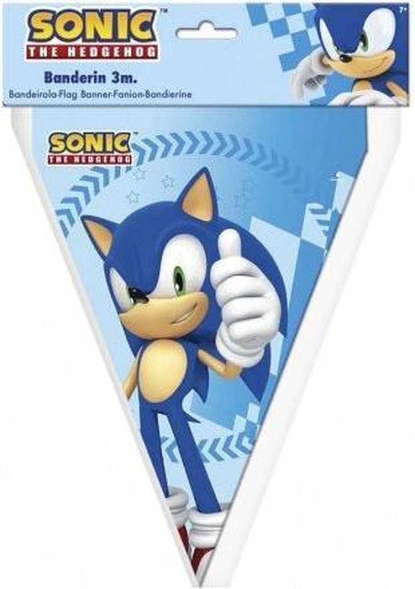 Banderole fanion Sonic Anniversaire 3M