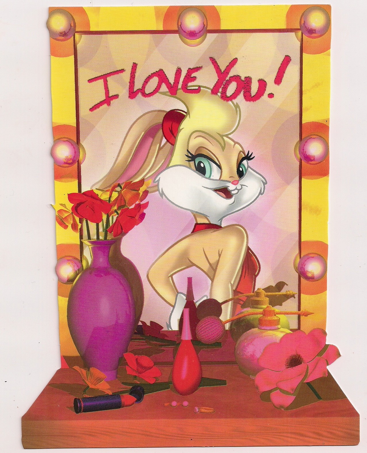 Carte message I Love You Lola Bunny Humour divers