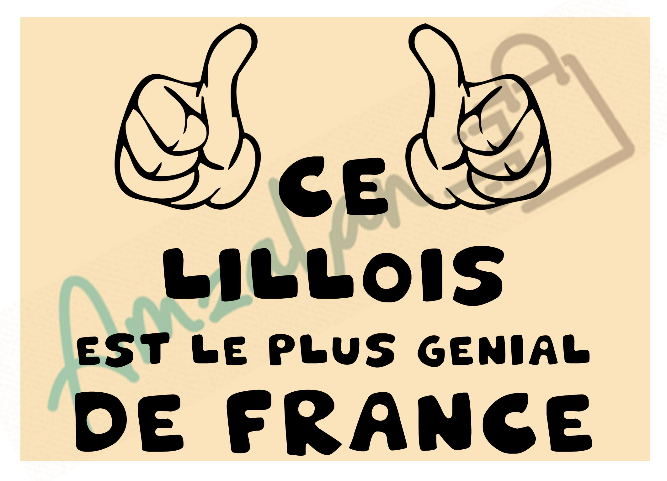 Ce Lillois est le + génial de France fond beige