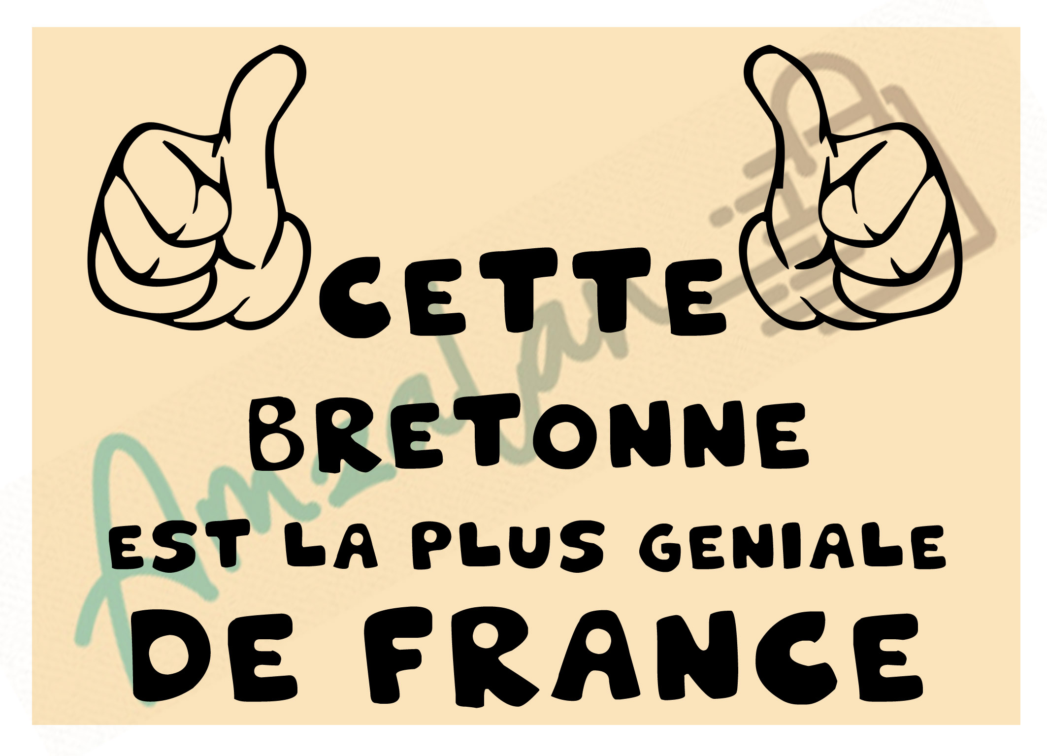 Cette Bretonne est la + géniale de France fond beige