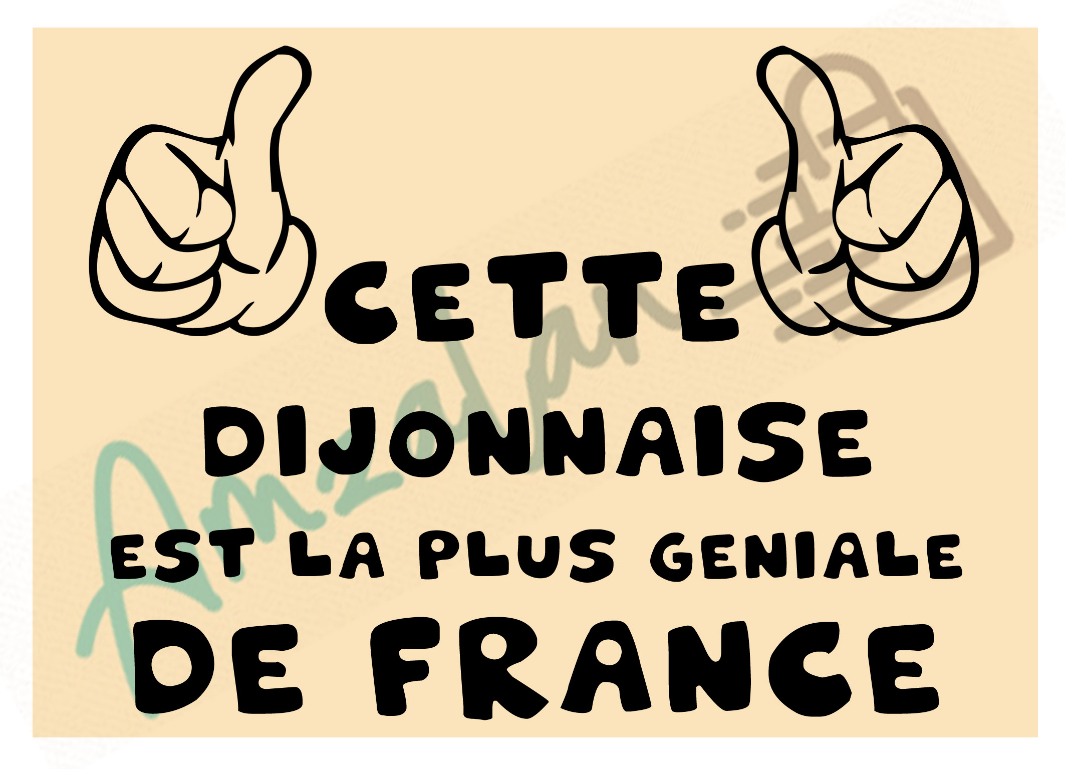 Cette Dijonnaise est la + géniale de France fond beige