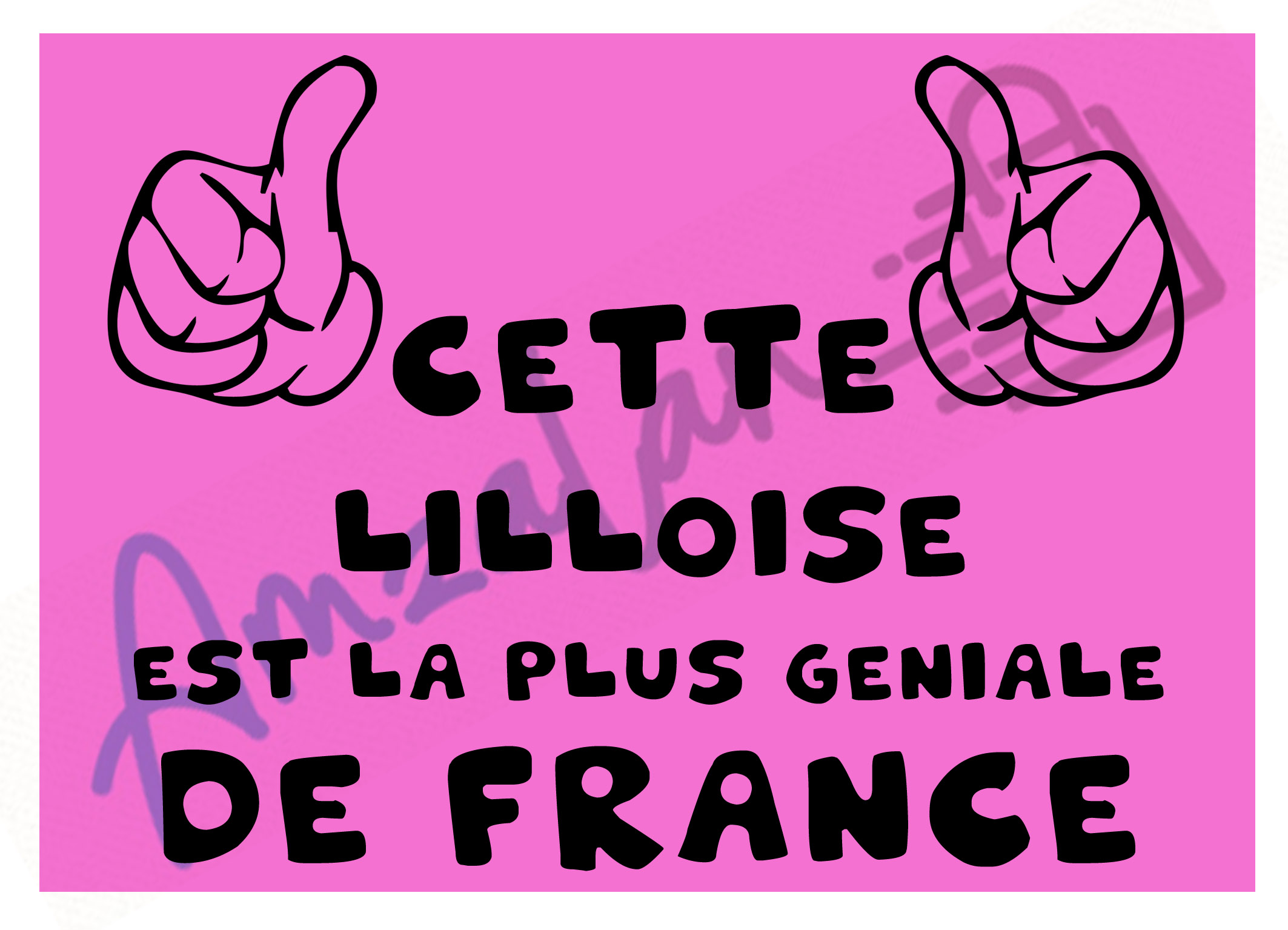 Cette Lilloise est la + géniale de France fond rose