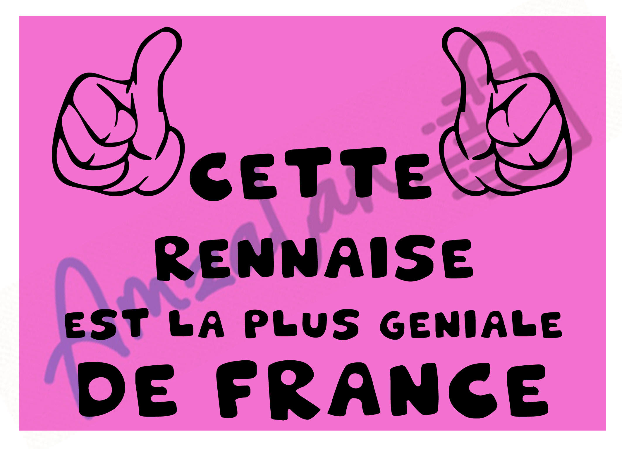 Cette Rennaise est la + géniale de France fond rose