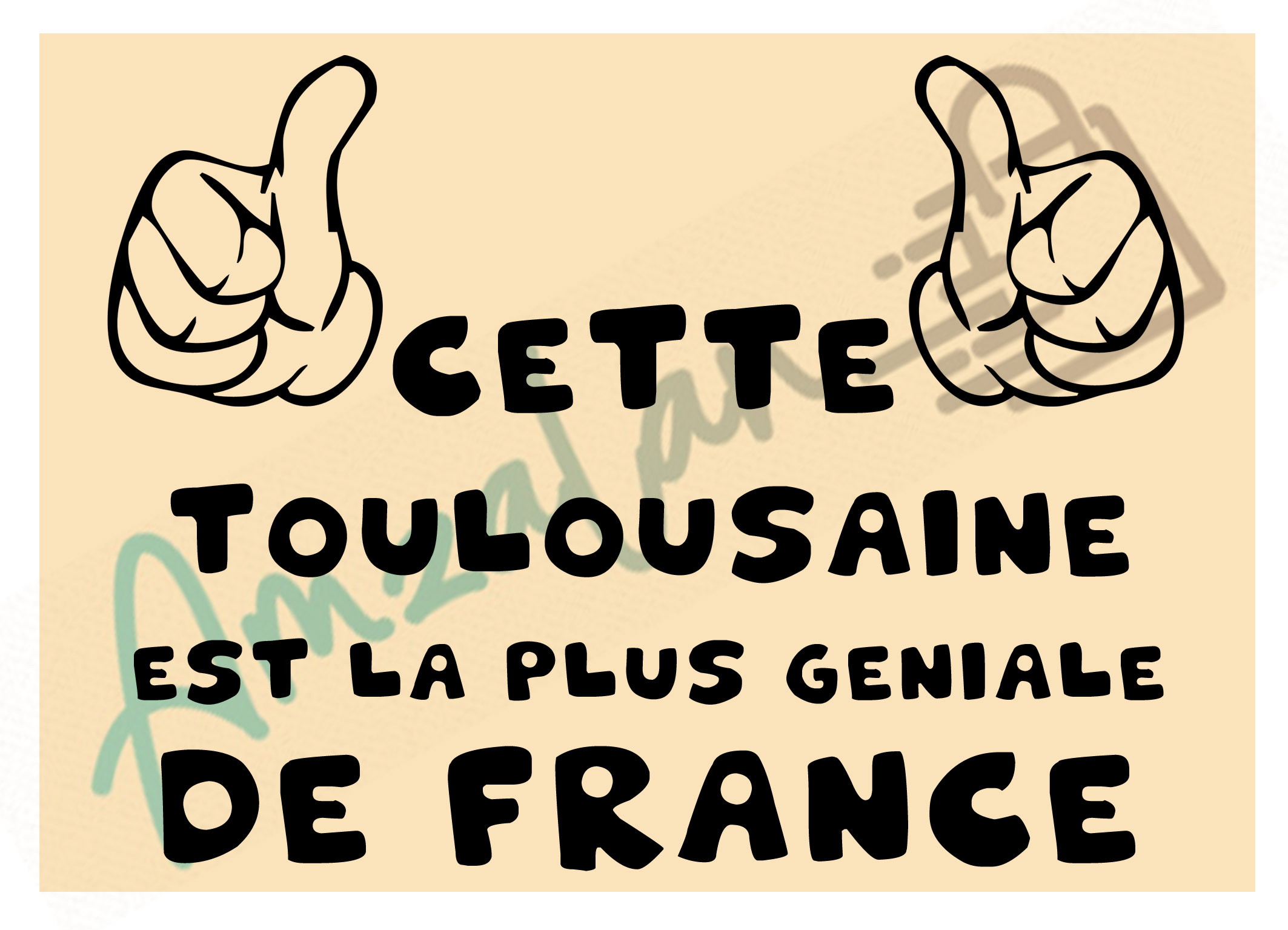 Cette Toulousaine est la + géniale de France fond beige