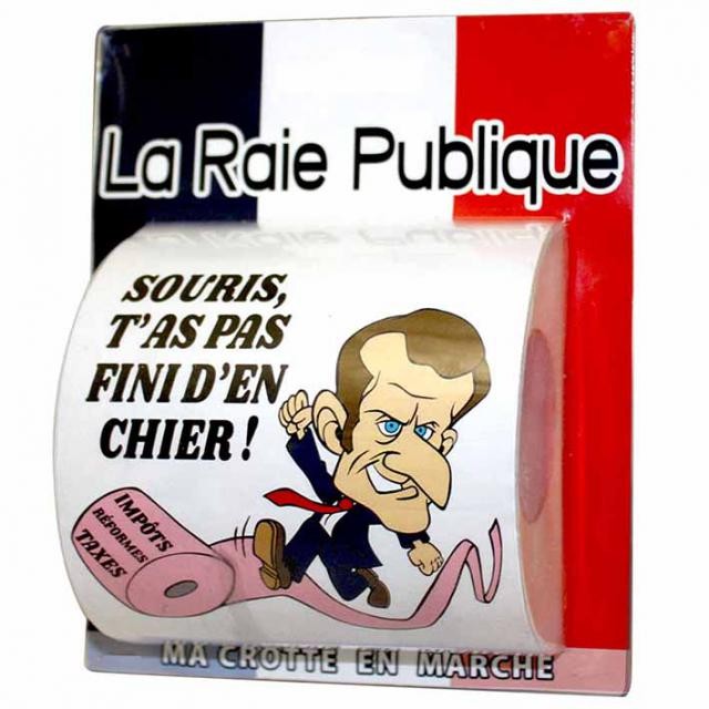 Papier Toilette Humoristique Raie Publique France Macron