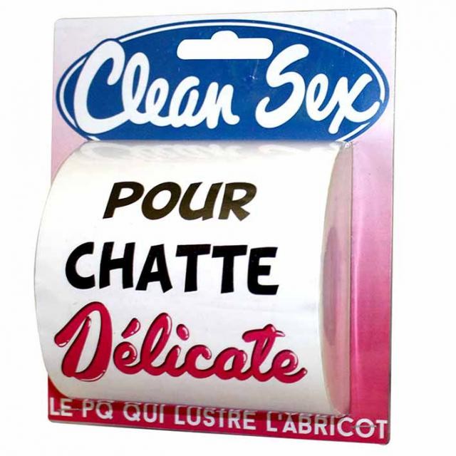 Papier toilette humoristique Clean Sex spéciale Femme