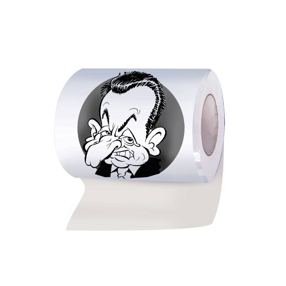 Papier toilette humoristique a l'effigie de Nicolas Sarkozy