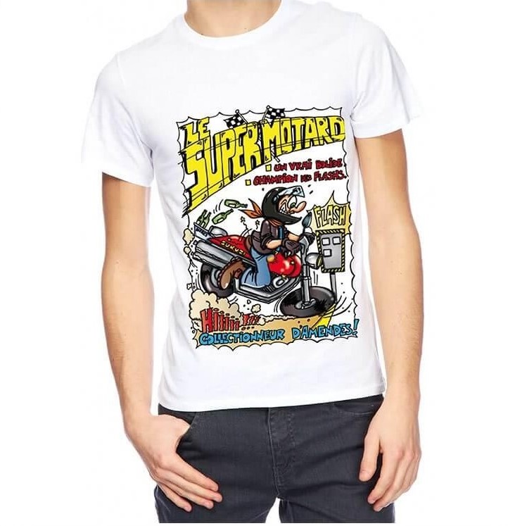 T-Shirt Le super-motard humoristique homme 1