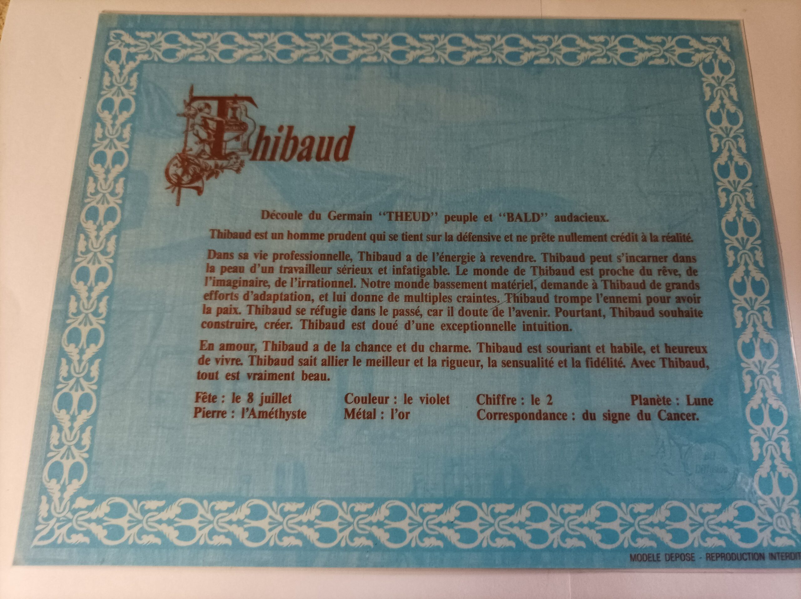 Signification du prénom THIBAUD