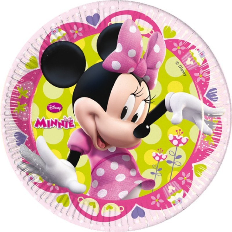assiettes carton Minnie Disney Anniversaire 23 cm x8