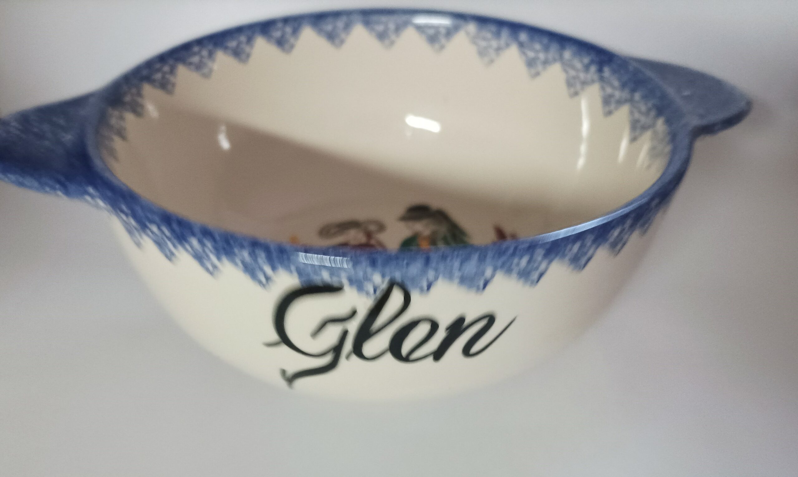 Bol Breton prénom "GLEN" - Faïence de Quimper