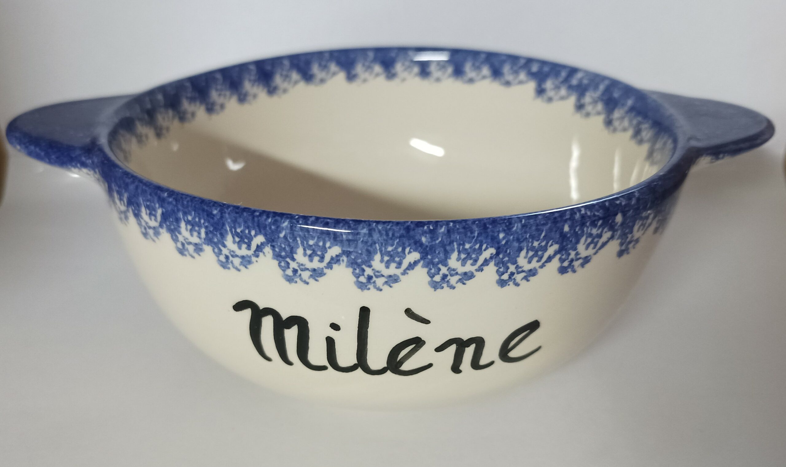 Bol Breton prénom "MILENE" - Faïence de Quimper